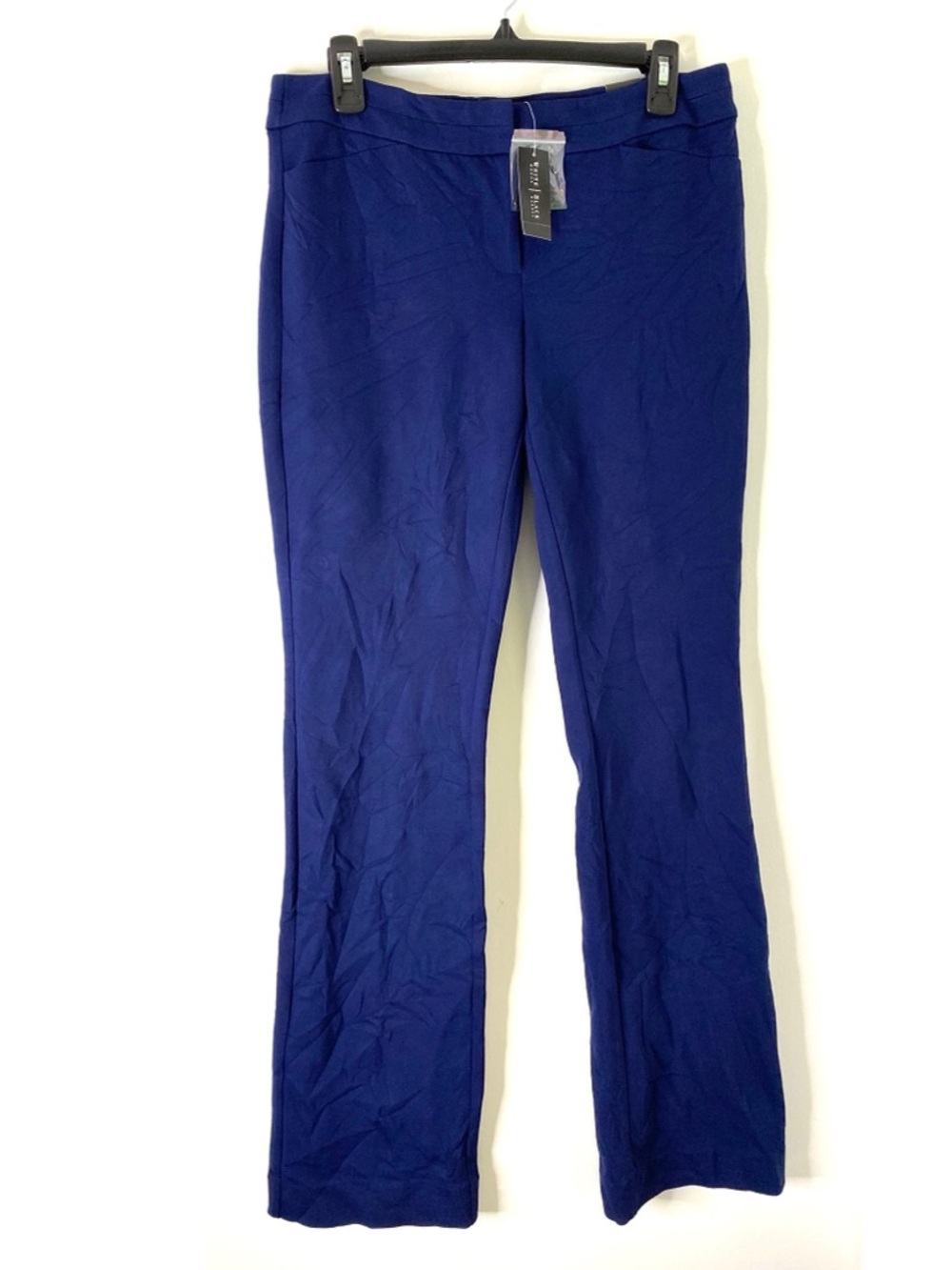 WHBM Blue Ponte Slim Boot Pants High Rise Workwear Stretch NWT